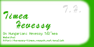 timea hevessy business card